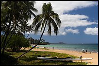 Kamahole Beach with outrigger canoe, Kihei. Maui, Hawaii, USA ( color)