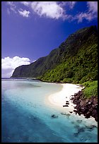 Olosega Island seen from the Asaga Strait. American Samoa (color)