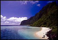 Olosega Island seen from the Asaga Strait. American Samoa