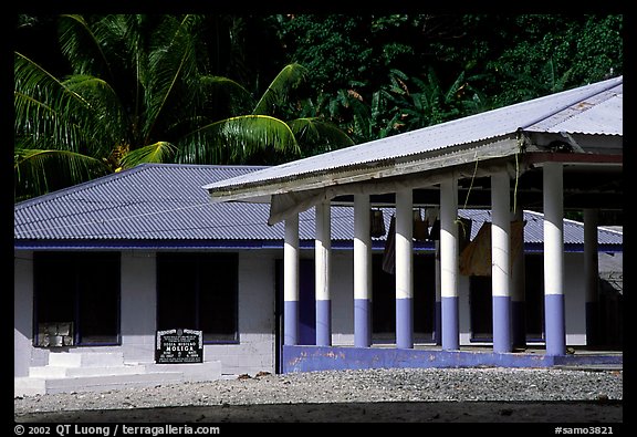 Home and fale in Luma. American Samoa (color)