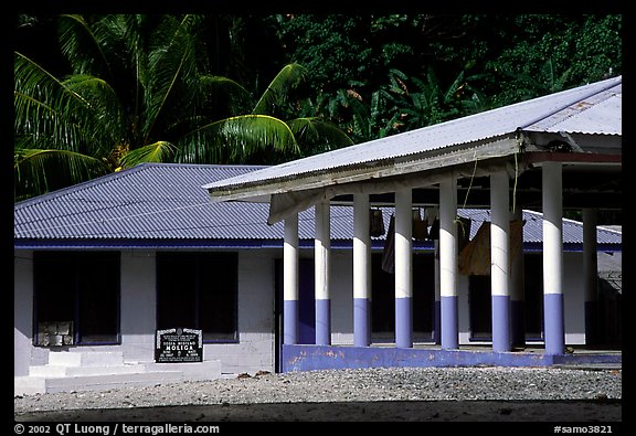Home and fale in Luma, Tau Island. American Samoa (color)