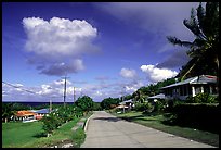 The main street of Fitiuta. American Samoa (color)