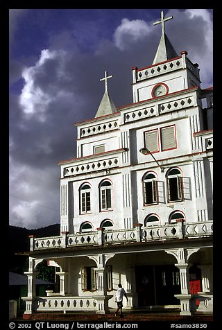 The main church in Leone, the first chuch on American Samoa. Tutuila, American Samoa (color)
