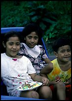 Children in a truck bed. Pago Pago, Tutuila, American Samoa