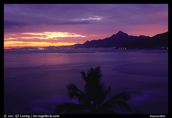 Sunset near Laulii. Tutuila, American Samoa