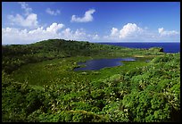 View of the island interior with Red Lake. Aunuu Island, American Samoa ( color)