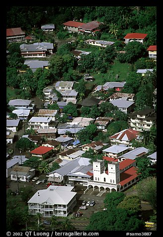 Fagatoga seen from Mount Alava. Pago Pago, Tutuila, American Samoa