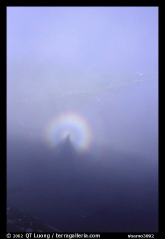 Specter of Broken in the fog of Mount Alava. Pago Pago, Tutuila, American Samoa