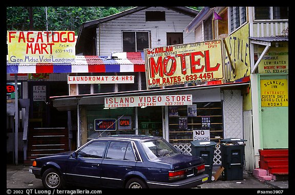 Slightly seedy area of downtown Fagatogo. Pago Pago, Tutuila, American Samoa