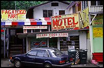 Slightly seedy area of downtown Fagatogo. Pago Pago, Tutuila, American Samoa (color)