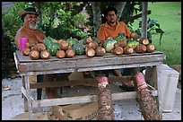 Vegetable stand in Iliili. Tutuila, American Samoa