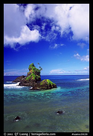 Rocky islet near Maa Kamela. Tutuila, American Samoa