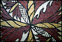 Siapo (bark cloth made from the inner bark of the paper mulberry tree) artwork. Pago Pago, Tutuila, American Samoa ( color)