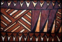 Siapo (bark cloth made from the inner bark of the paper mulberry tree) artwork. Pago Pago, Tutuila, American Samoa ( color)