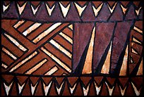 Siapo (bark cloth made from the inner bark of the paper mulberry tree) artwork. Pago Pago, Tutuila, American Samoa (color)