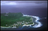 Aerial view of Aanuu island. Aunuu Island, American Samoa