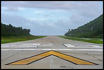 Runway of Ofu airport, Ofu Island. American Samoa ( color)