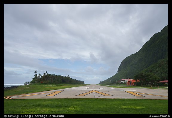 Ofu airport, Ofu Island. American Samoa (color)