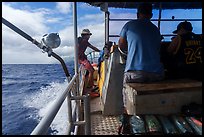Aboard alia fishing boat. American Samoa ( color)