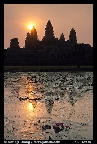 Sunrise, Angkor Wat. Angkor, Cambodia (color)