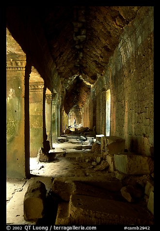 Corridor, Ta Prom. Angkor, Cambodia (color)