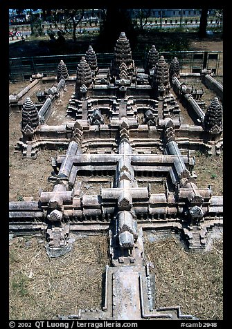 Model of Angkor Wat found in Phnom Phen. Angkor, Cambodia (color)