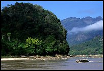 Slow passenger boat near Pak Ou. Mekong river, Laos ( color)