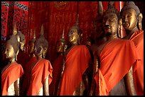 Drapped Buddha statues, Wat Xieng Thong. Luang Prabang, Laos (color)