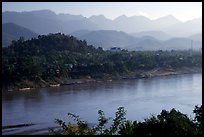 The town accross the Mekong river. Luang Prabang, Laos ( color)
