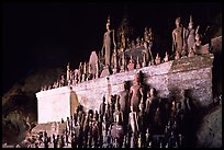 Buddha statues left by pilgrims in Pak Ou caves. Laos ( color)