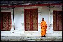 Novice Buddhist monk at Wat Pakkhan. Luang Prabang, Laos ( color)