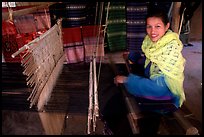 Traditional weaving in Ban Xang Hai village. Laos
