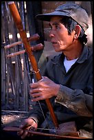 Traditional musician, Ban Xan Hai. Laos (color)