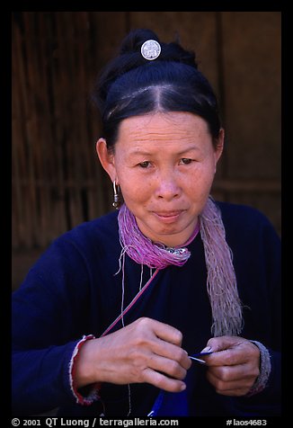 Woman of the Lao Huay tribe in Ban Nam Sang village. Laos