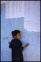 Girl of the Lao Huay tribe, Ban Nam Sang village. Laos ( color)