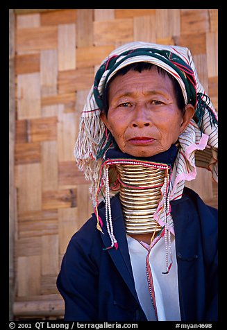 Old Padaung Woman,  Kalaw. Shan state, Myanmar