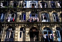 Facade of colonial-area building. Yangon, Myanmar (color)