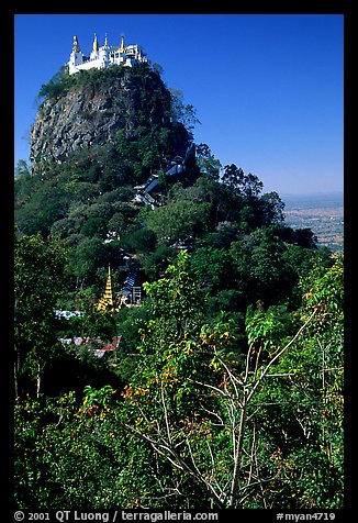 Complex of monestaries on a volcanic spire. Mount Popa, Myanmar