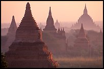 View over temples from Mingalazedi. Bagan, Myanmar