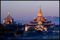 Ananda and Thatbyinnyu pahtos. Bagan, Myanmar (color)