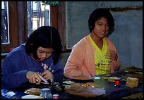 The golden leaves factory. Mandalay, Myanmar ( color)