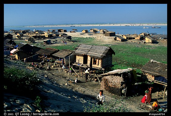 On the banks of the Ayeyarwadi river. Mandalay, Myanmar