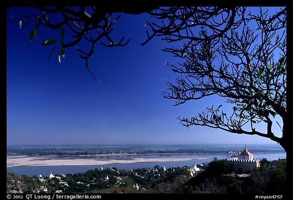 View from Sagaing Hill. Mandalay, Myanmar (color)