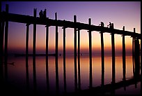 U Bein bridge at sunset. Amarapura, Myanmar