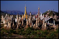 Stupas, Indein. Inle Lake, Myanmar