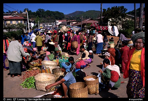 Kalow public market. Shan state, Myanmar