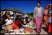 Market scene, Kalaw. Shan state, Myanmar (color)