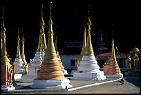 Stupas in Kalaw. Shan state, Myanmar