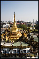 Sule Paya, Emmanuel Baptist Church, Independence Monument. Yangon, Myanmar ( color)