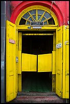 Colorful doorway. Yangon, Myanmar ( color)